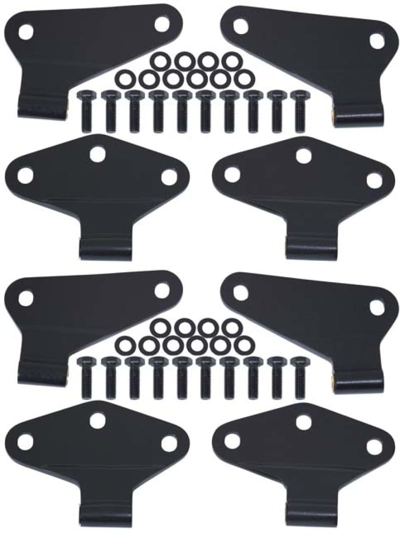 Kentrol — Kentrol 07-18 Jeep Wrangler JK Body Door Hinge Set 8 Pieces 4 Door - Textured Black