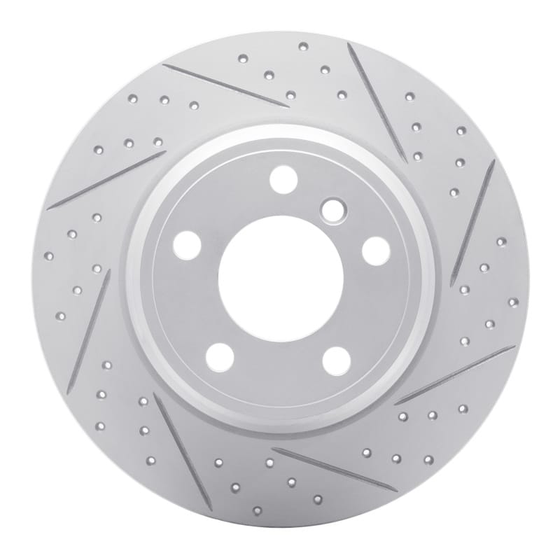 R1 Concepts — R1 00-06 BMW X5 Rear Right Drilled & Slotted Geo-Carbon Rotor