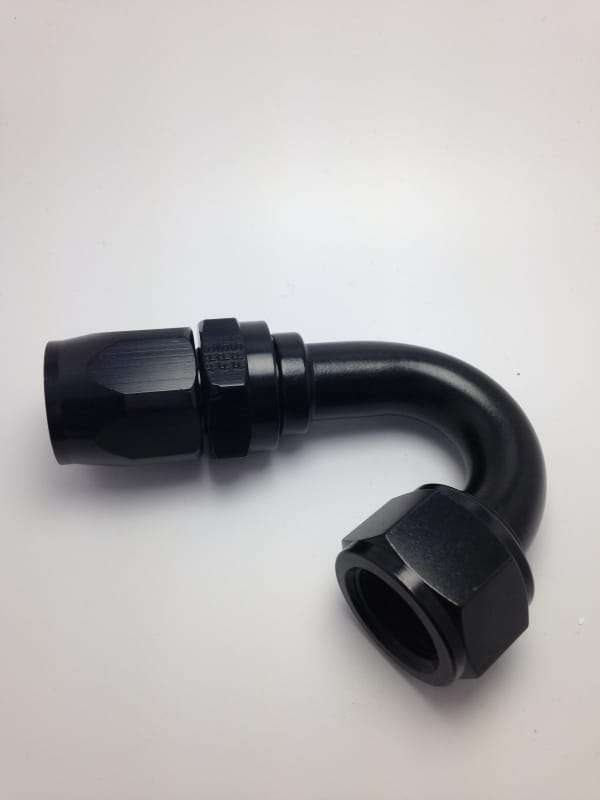 Fragola — Fragola -10AN Nut x -12AN Hose Reducing Hose End 150 Degree - Black