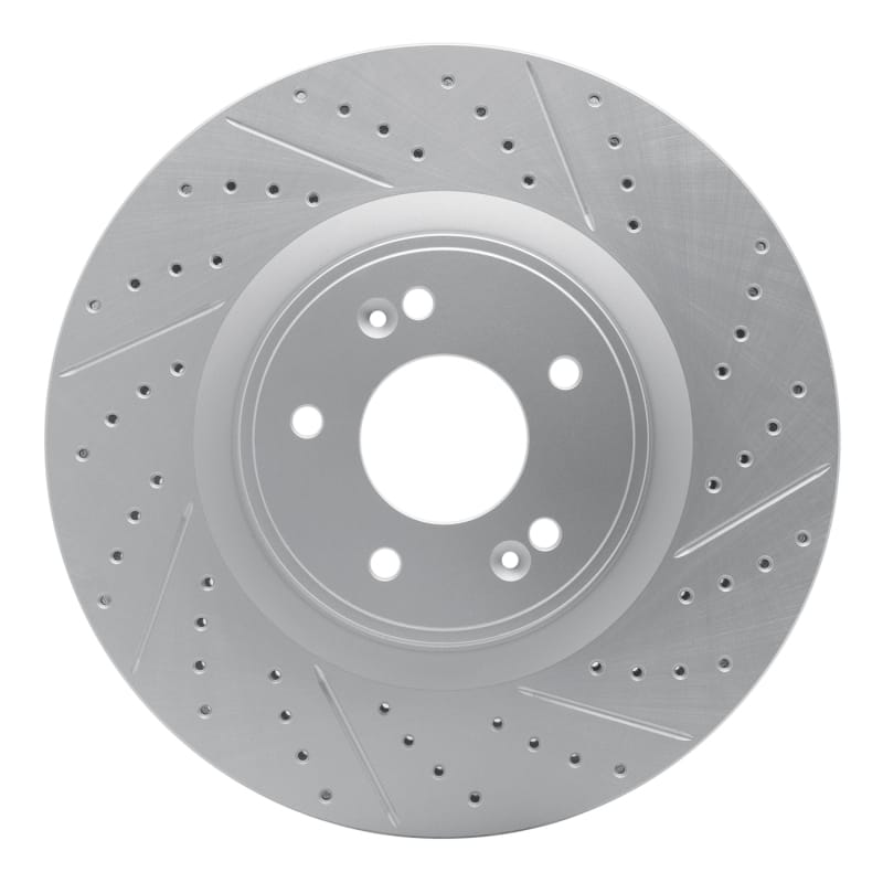 R1 Concepts — R1 10-16 Hyundai Genesis Coupe Front Right Drilled & Slotted Geo-Carbon Rotor