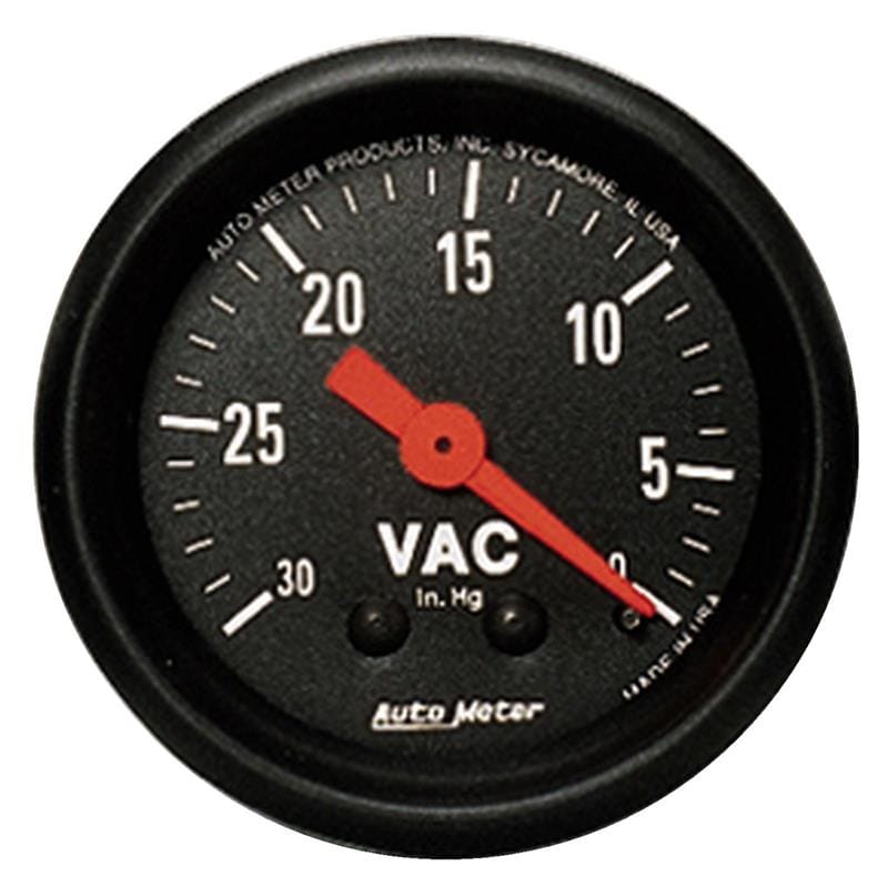 AutoMeter — GAUGE, VACUUM, 2 1/16", 30INHG, MECHANICAL, Z-SERIES