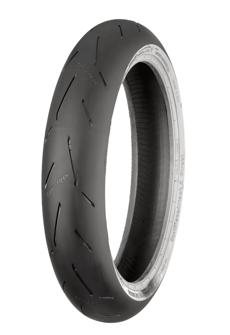 Continental Tire — Continental ContiRaceAttack 2 Street - 120/70 ZR 17 M/C (58W) TL Front