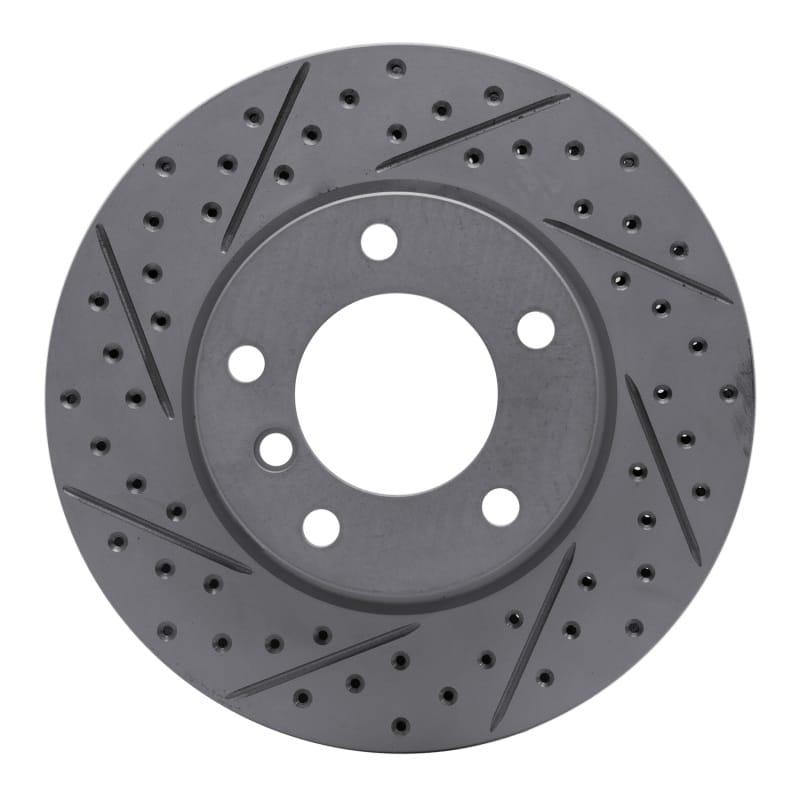 R1 Concepts — R1 91-06 BMW 328I Front Right Drilled & Slotted Geo-Carbon Rotor