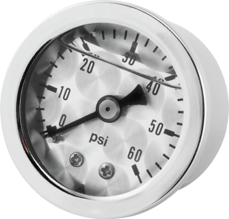 Bikers Choice — Marshall Liquid Filled Shock Proof Gauge Stainless Steel Bezel with Engine Tuned Face Style