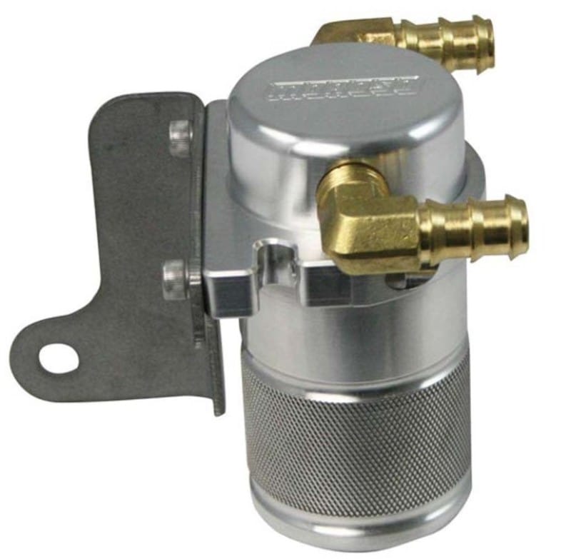 Moroso — Moroso 06-Up Dodge Charger/Challenger 6.1L Air/Oil Separator Catch Can - Small Body - Billet Alum