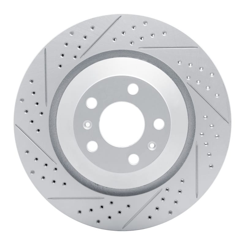 R1 Concepts — R1 04-18 Audi A8 Rear Left Drilled & Slotted Geo-Carbon Rotor