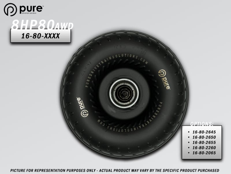 Pure Drivetrain Solutions — Pure Drivetrain 8HP80 High Performance Billet Race Torque Converter - 26/50 Stator - AWD