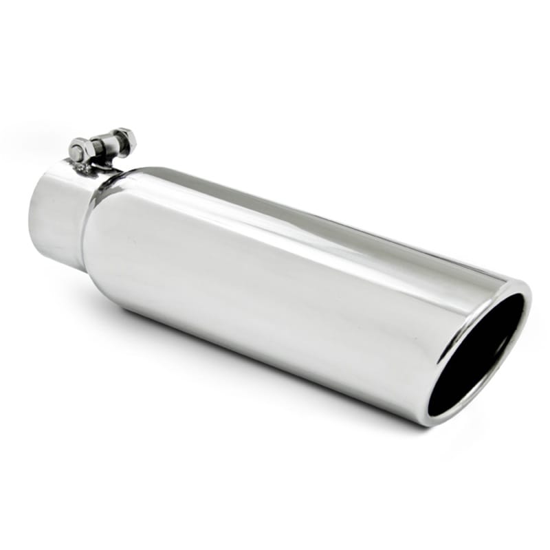MBRP — MBRP Universal Tip 3.5in OD 2.5in Inlet 12in L Angled Cut Rolled End Clampless No-Weld T304
ExhstTailPipeTip
Exhaust Tip