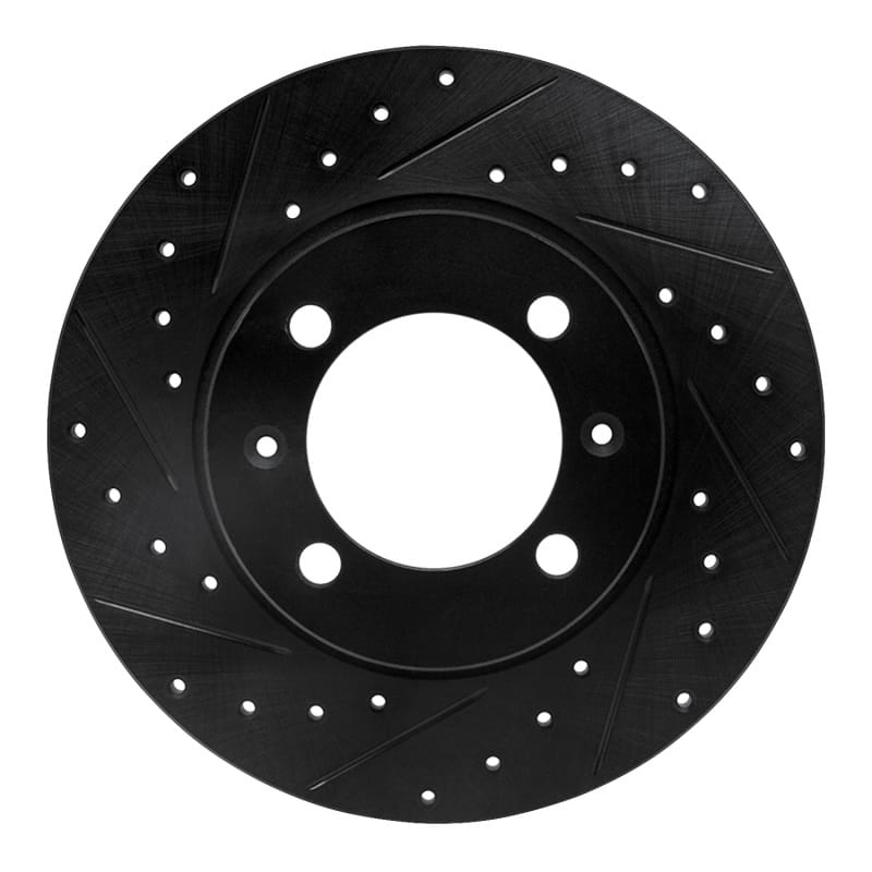 R1 Concepts — R1 81-87 Saab 900 Front Left Drilled & Slotted Black Brake Rotor
R1 Brake Rotor Drill