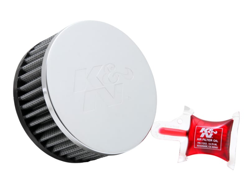K&N Engineering — K&N Universal Chrome Filter 2 1/2 inch O/S FLG / 4 1/2 inch OD / 2 inch Height
Universal Clamp-On A
Clamp-on Air Filter