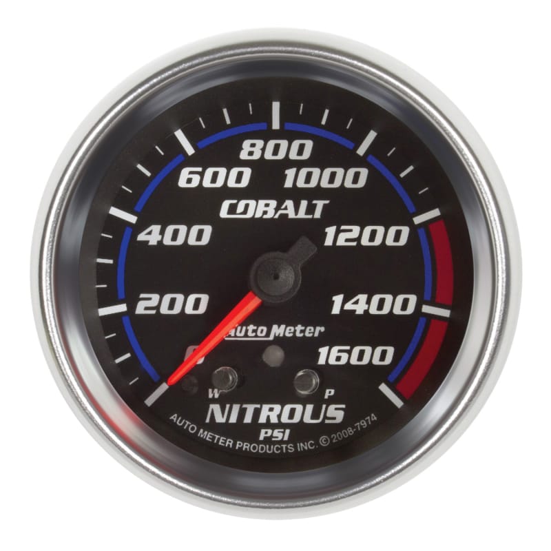 AutoMeter — AutoMeter Gauge Nitrous Press 2-5/8in. 1600PSI Stepper Motor W/ Peak & Warn Cobalt
GA 2.6" N2O STPR CB