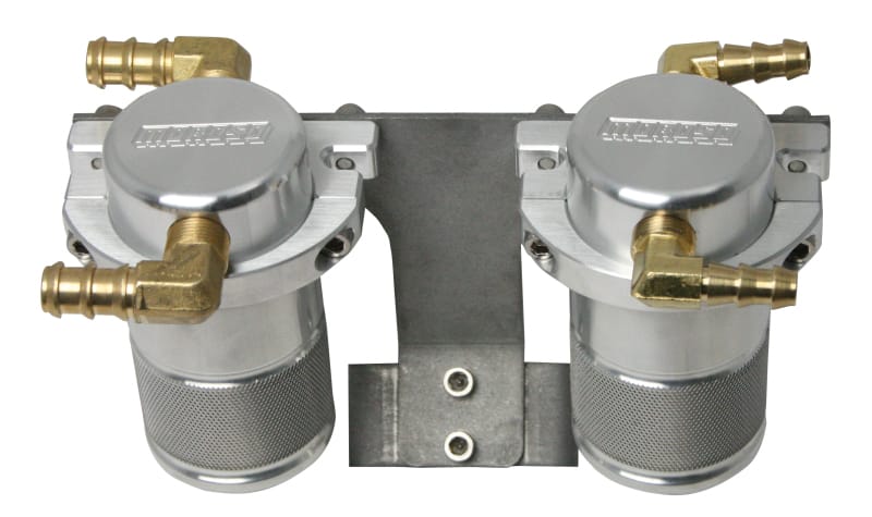 Moroso — Moroso 04-07 Subaru STi (w/Front Mount Intercooler) Air/Oil Separator Catch Can - Billet Aluminum