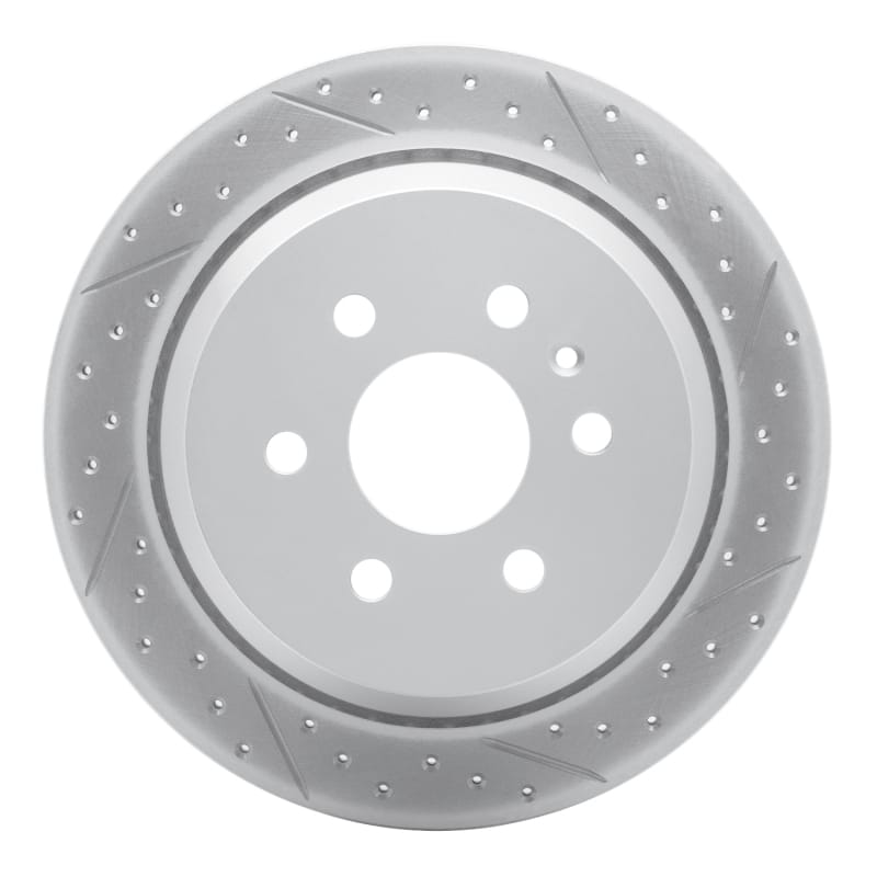 R1 Concepts — R1 15-20 Chevrolet Colorado Rear Right Drilled & Slotted Geo-Carbon Rotor