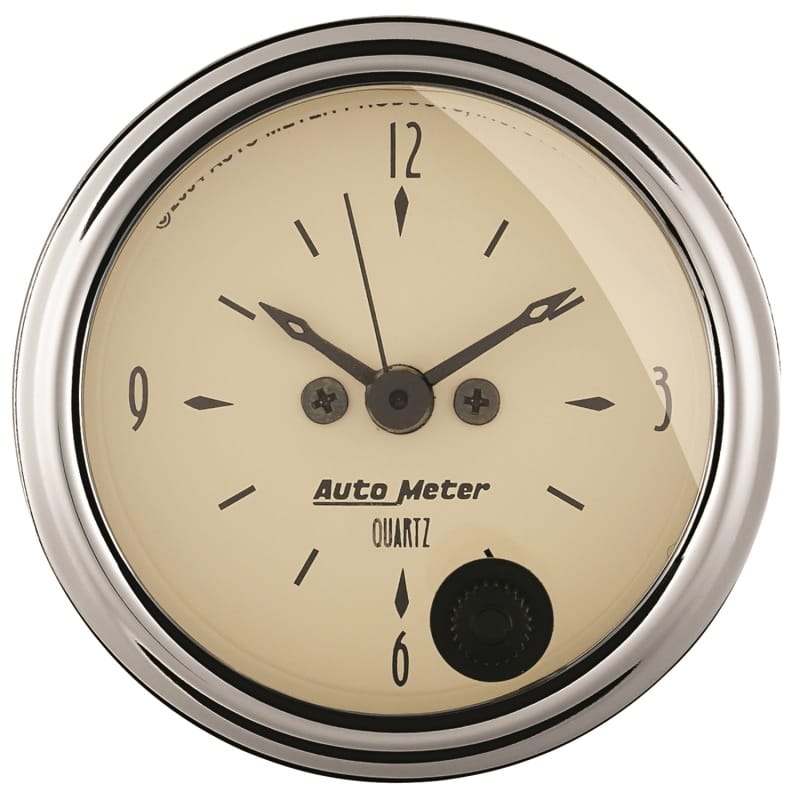 AutoMeter — Autometer 2-1/16 inch 12 Hour Analog Antique Beige Clock
2" CLOCK ANALOG AB