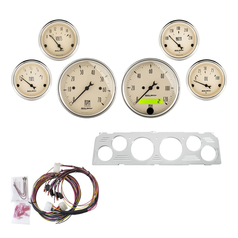 AutoMeter — Autometer 6 Gauges Direct-Fit Dash Kit 64-66 Chevy - Antique Beige
GA KT CHV TK 64/6 AB