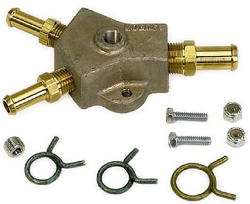 Moroso — Moroso Universal Fuel Block Kit - 1/2in Hose Inlet w/Two 1/2in Hose Outlets
