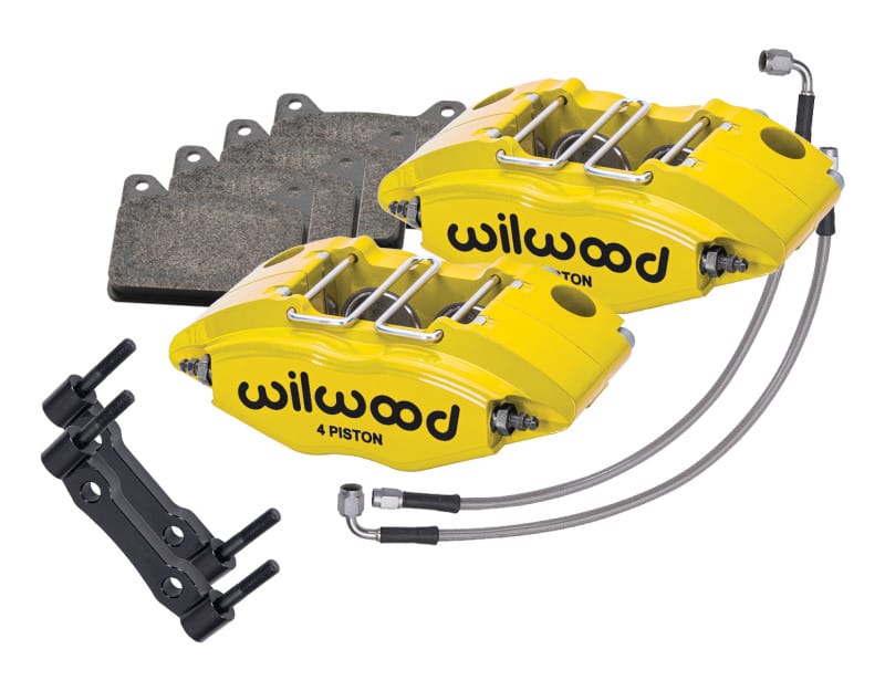Wilwood — Wilwood 69-74 Porsche 911 Front Powerlite Caliper Kit 3in MT - Yellow