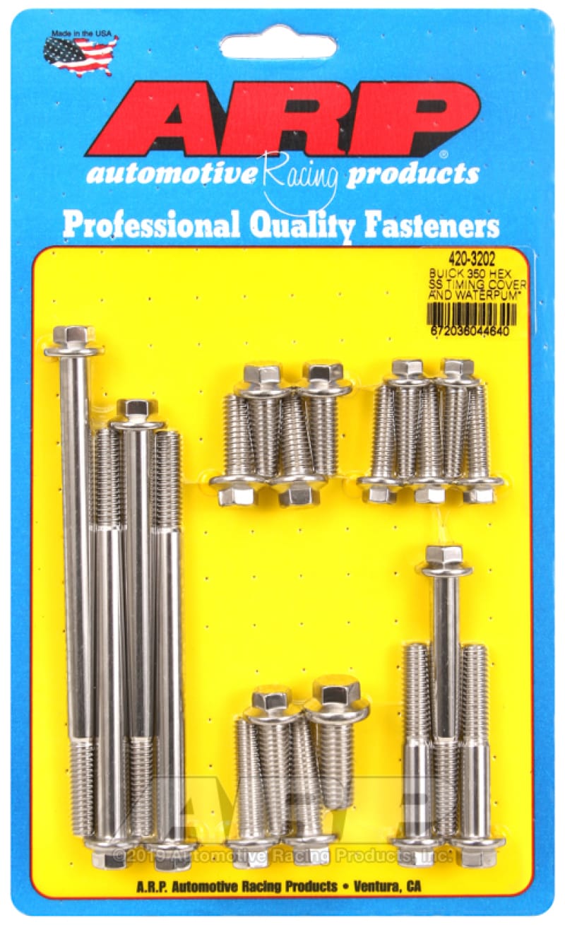 ARP — ARP Buick 350 SS Hex Timing Cover and Water Pump Bolt Kit