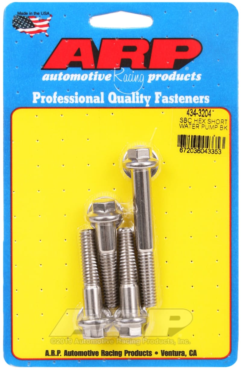 ARP — ARP SB Chevy Hex Short Water Pump Bolt Kit