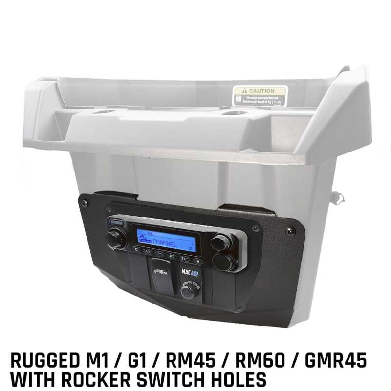 Rugged Radios — Rugged Radios Can-Am Comm/Maverick - Glove Box Multi-Mount Kit for GMR25 / ABM25