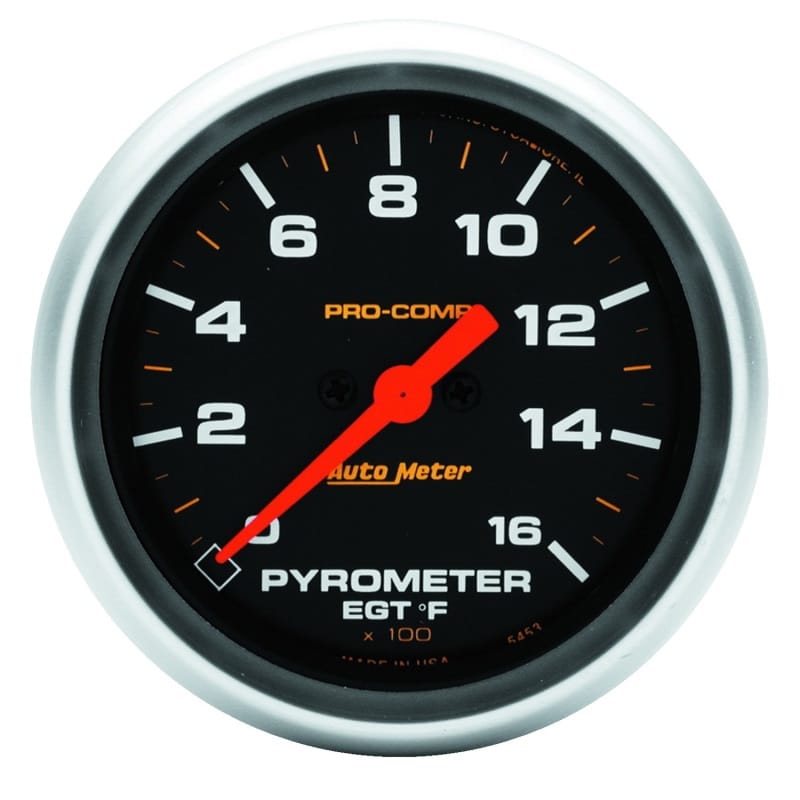 AutoMeter — Autometer Pro Comp Full Sweep Electronic 1600F Pyrometer Gauge
2-5/8" E.G.T. PYROME
