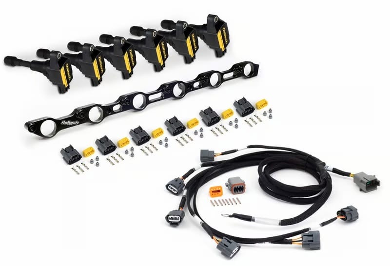 Haltech — Haltech Toyota JZ R35 Coil Conversion Kit w/Bracket Coils Connectors & Harness (1JZ/1JZ VVT/2JZ)