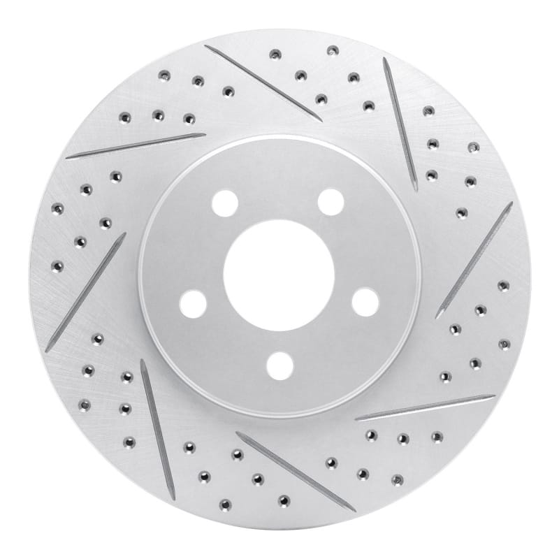 R1 Concepts — R1 95-06 Chrysler Sebring Front Right Drilled & Slotted Geo-Carbon Rotor