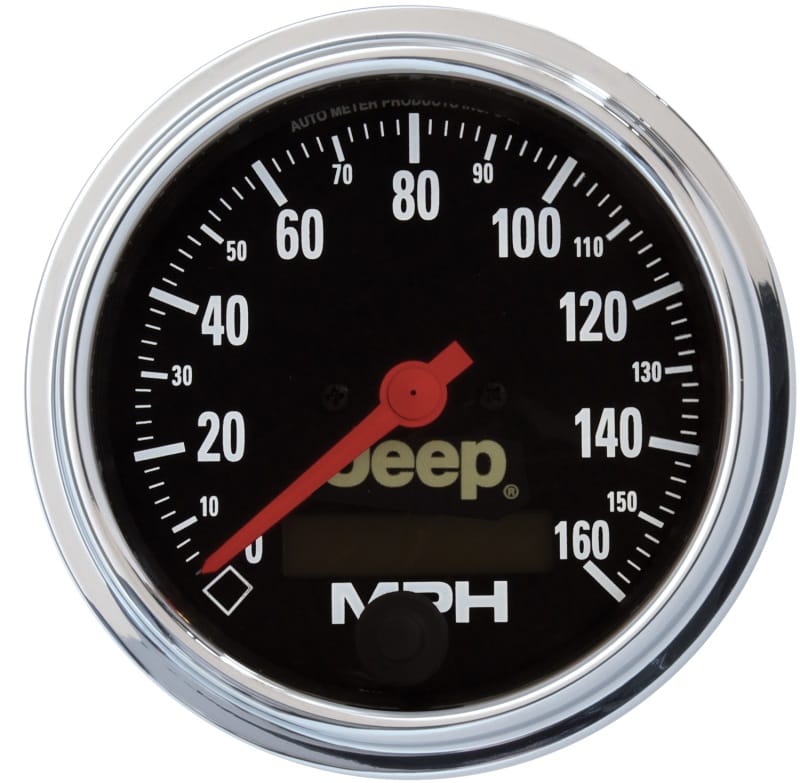 AutoMeter — Autometer Jeep 3.375 In-Dash 0-160 MPH Electrical Speedometer Gauge - Programmable
3-3/8" JEEP SPEEDO,