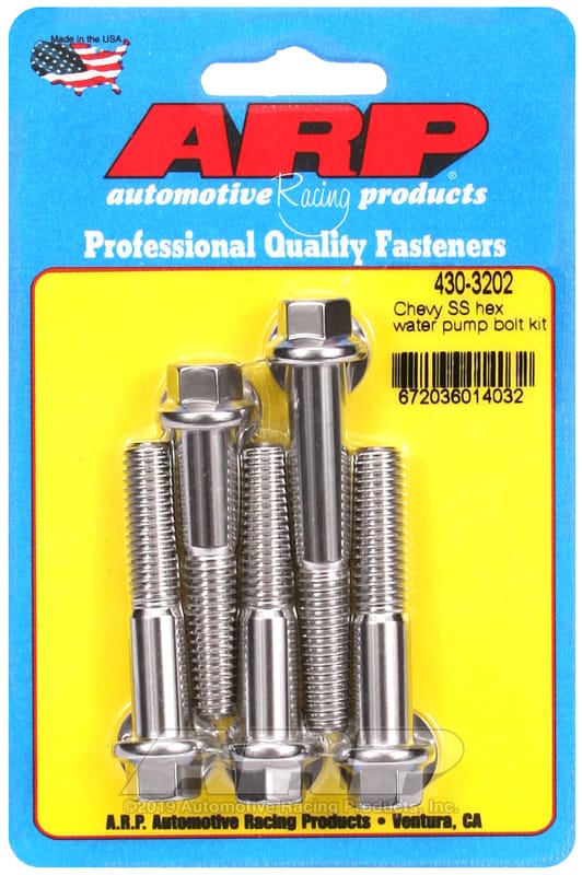 ARP — ARP SB/BB Chevy Short Water Pump SS Hex Bolt Kit