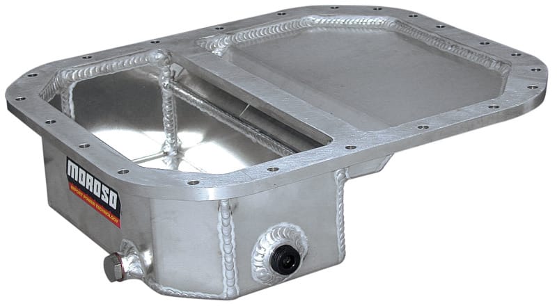 Moroso — Moroso Mazda 13B Rotary (w/Front Sump) Drag Race Baffled Wet Sump 6.25qt 4in Aluminum Oil Pan