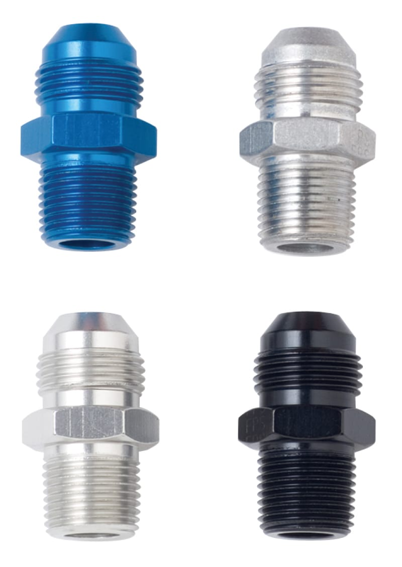 Fragola — Fragola -4AN x 3/8 NPT Straight Adapter - Black