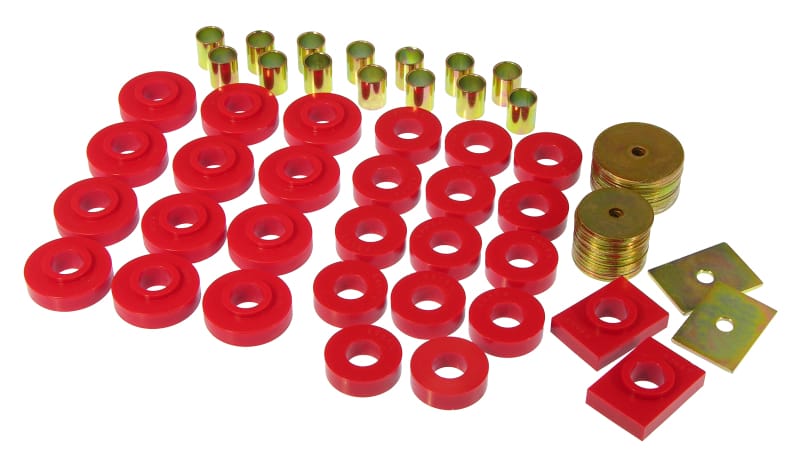 Prothane — Prothane 55-57 Chevy Full Sedan Body Mount - Red
BODY/SUB-FRAME MNTS