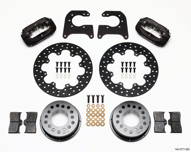 Wilwood — Wilwood Forged Dynalite Rear Drag Kit Drilled Rotor Chevy 12 Bolt-Spec 3.15in Bearing
BRAKE KIT