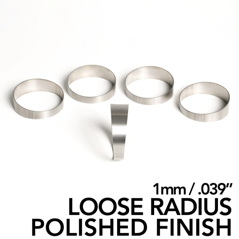 Ticon — Ticon Industries 1.75in 45 Degree 2.3D CLR 1mm/.039in Wall Polished Titanium Pie Cuts - 5pk