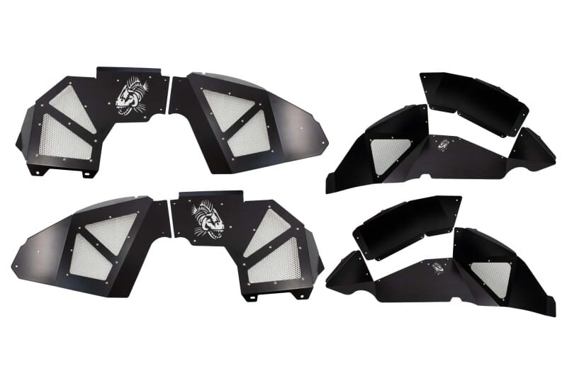 Fishbone Offroad — Fishbone Offroad 2018+ Jeep Wrangler JL Front/Rear Set of 4 Aluminum - Blk Powdercoat Inner Fenders