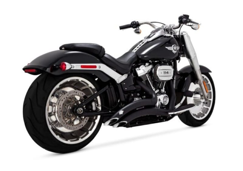 Vance and Hines — Vance & Hines HD 18-22 Fatboy/Breakout Big Radius 2-2 Black PCX Full System Exhaust