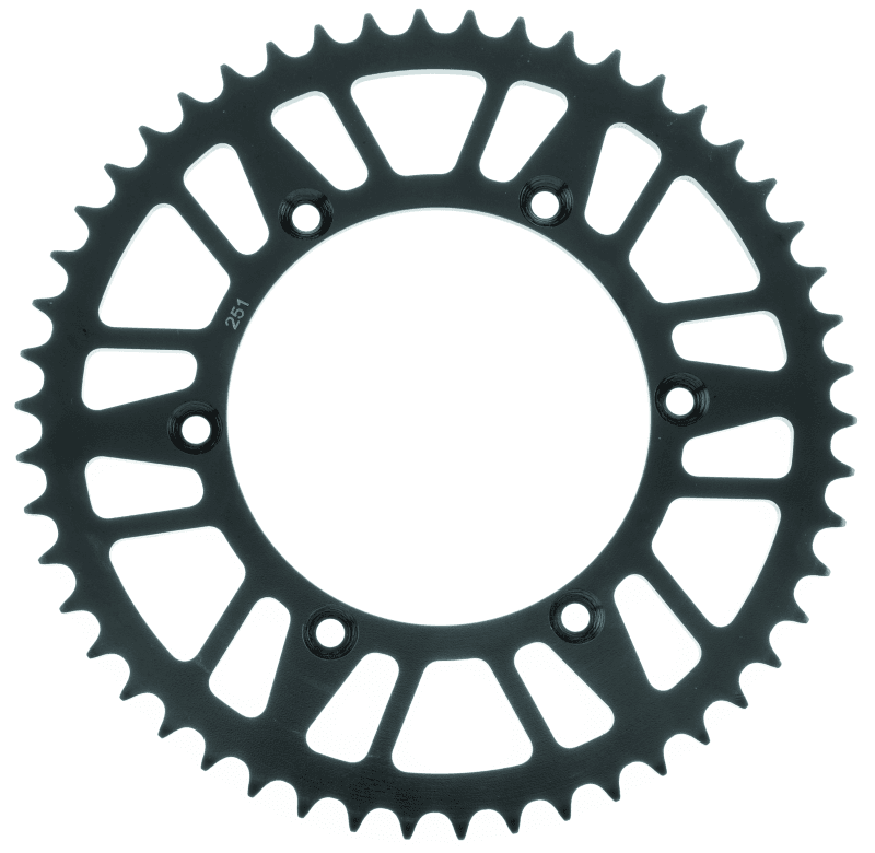 BikeMaster — BikeMaster Honda Yamaha Rear Steel Sprocket 520 51T - Black