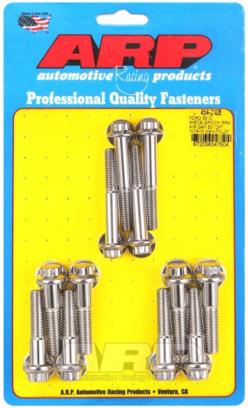 ARP — ARP Ford 351C w/Edelbrock RPM Air Gap 12pt Intake Manifold Bolt Kit