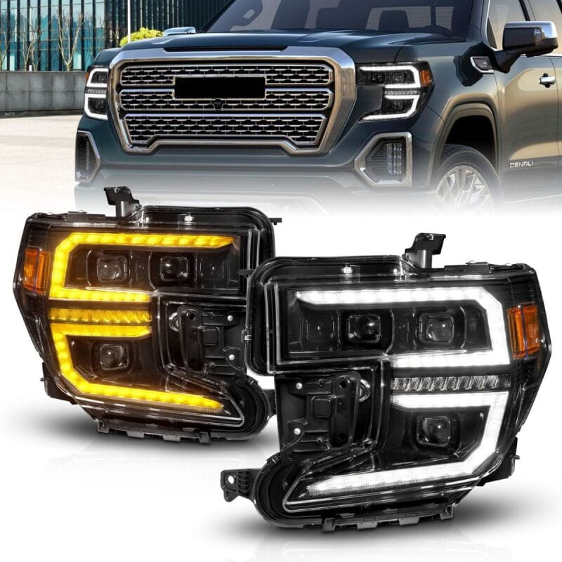 ANZO — ANZO 19-21 GMC Sierra 1500 LED Projector Headlight w/Switchback+Sequential - Black
Head Light Set
Headlights