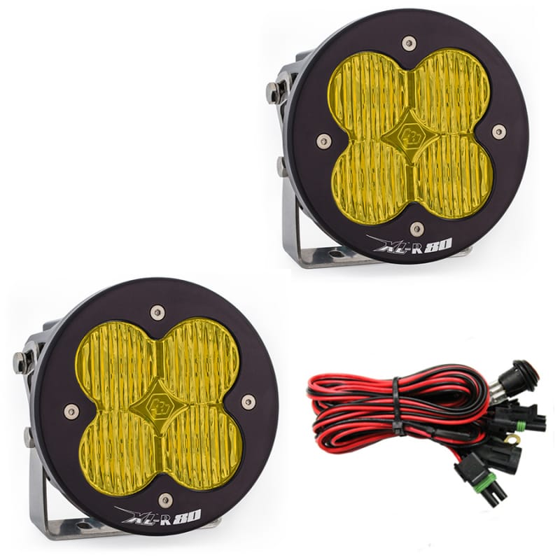 Baja Designs — Baja Designs XL R 80 Series Wide Cornering Pattern LED Light Pods - Amber