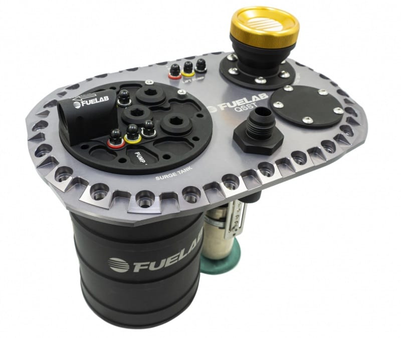 Fuelab — Fuelab Quick Service Surge Tank w/Bosch Lift Pump & Dual 500LPH Brushed Pumps w/Controller -Titanium