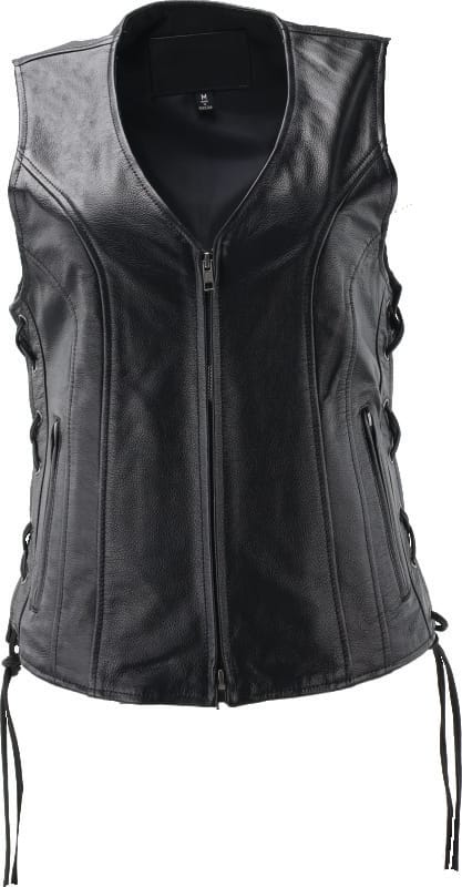 Kuryakyn — Kuryakyn Leather By River Road Sapphire Leather Vest Black Womens - XL