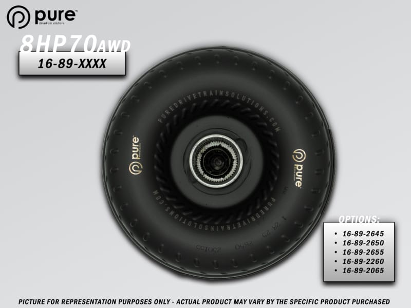 Pure Drivetrain Solutions — Pure Drivetrain 8HP70 High Performance Billet Race Torque Converter - 26/55 Stator - AWD