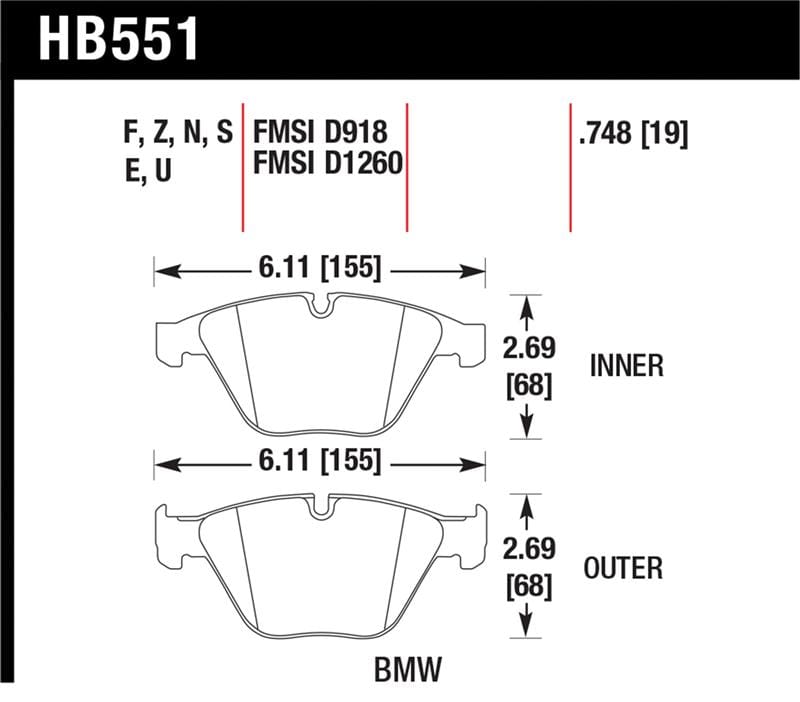 Hawk Performance — HPS Disc Brake Pad