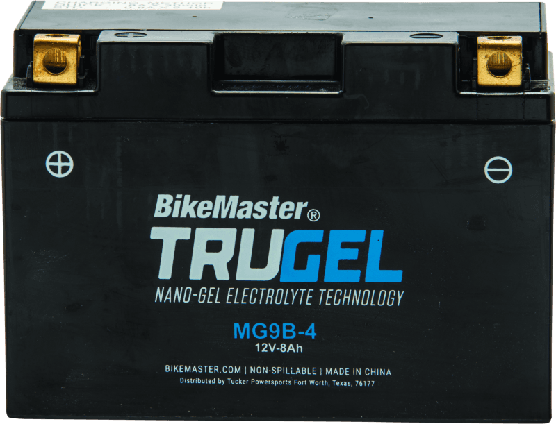 BikeMaster — MG9B-4 Battery, 150mm L x 69mm W x 105mm H, 90 CCA