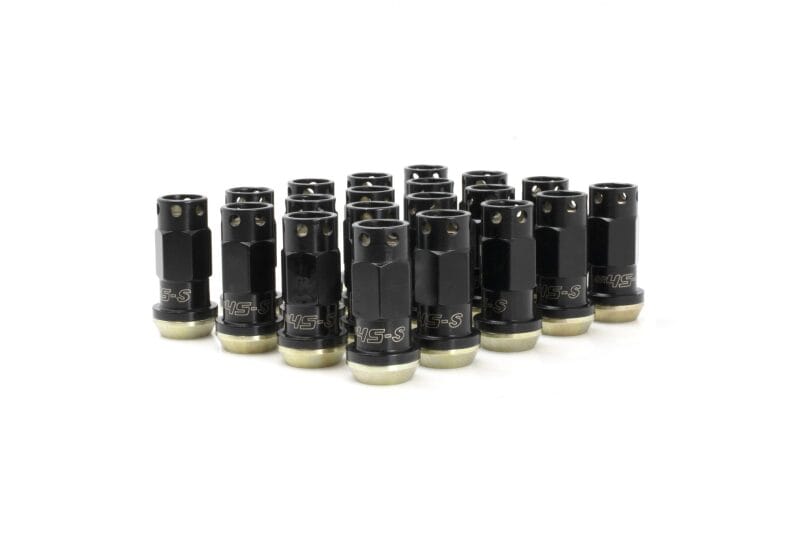 Wheel Mate — Wheel Mate Muteki SR45-S Lug Nut Kit 12x1.50 - Black Finish w/ YZP Washers