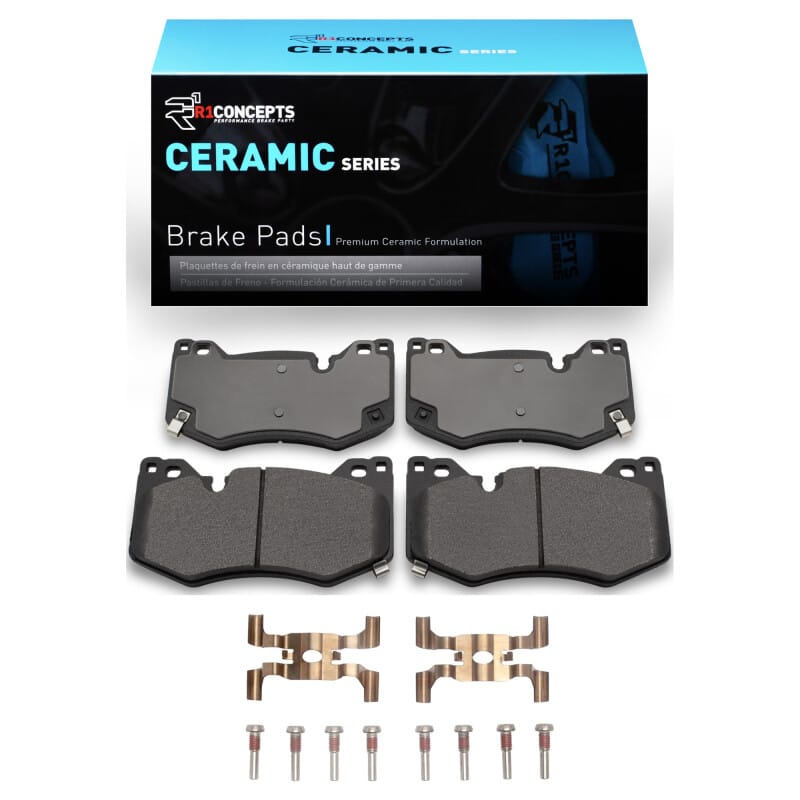 R1 Concepts — R1 20-25 Cadillac CT4 Front Ceramic Pads & Hardware Kit