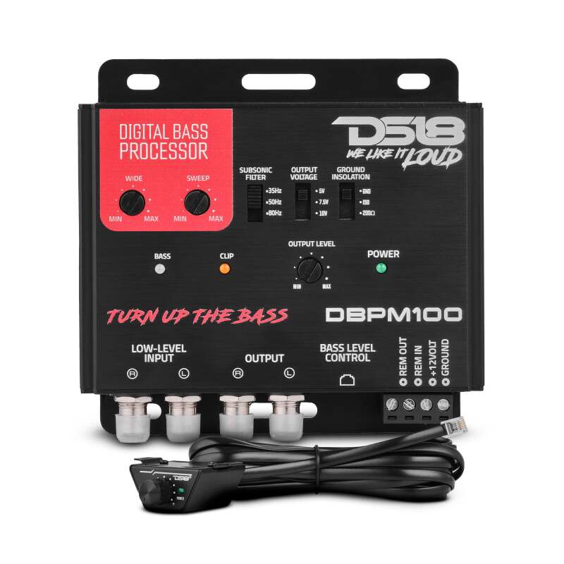 DS18 — DS18 2-Channel Low Level Input and 2-Channel Output Digital Bass Processor