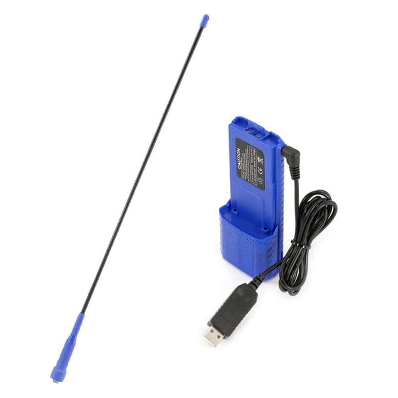 Rugged Radios — Rugged Radios GO FURTHER BUNDLE (for V3/RH5R Radios) LR Antenna XL Batt w/USB Charging Cable