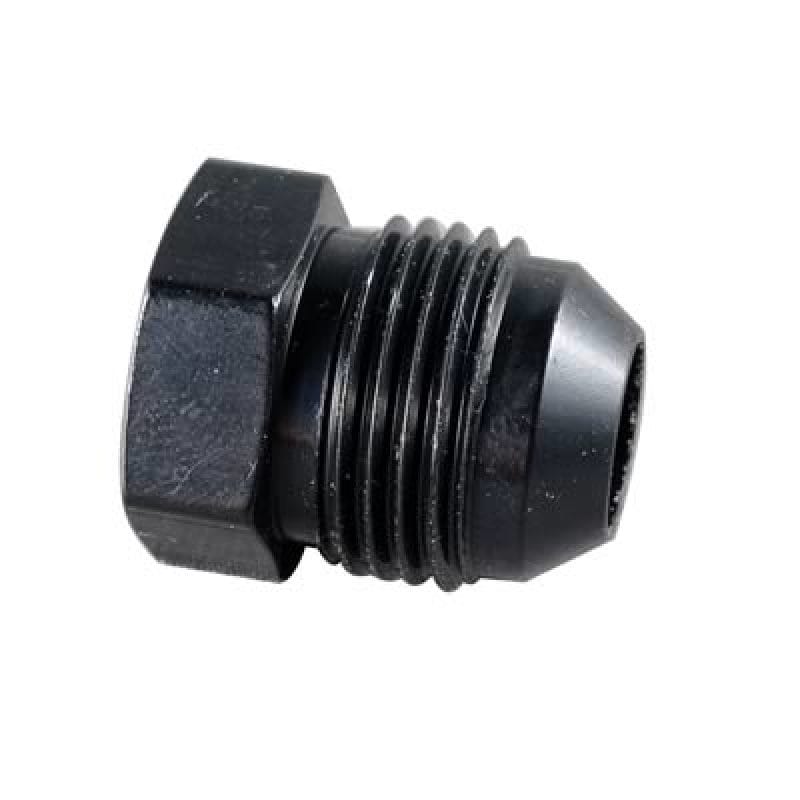 Fragola — Fragola -6AN Aluminum Flare Plug - Black